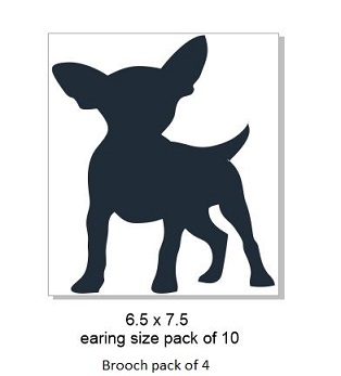 Chihuahua,Brooch or earring size acrylics see drop down box for